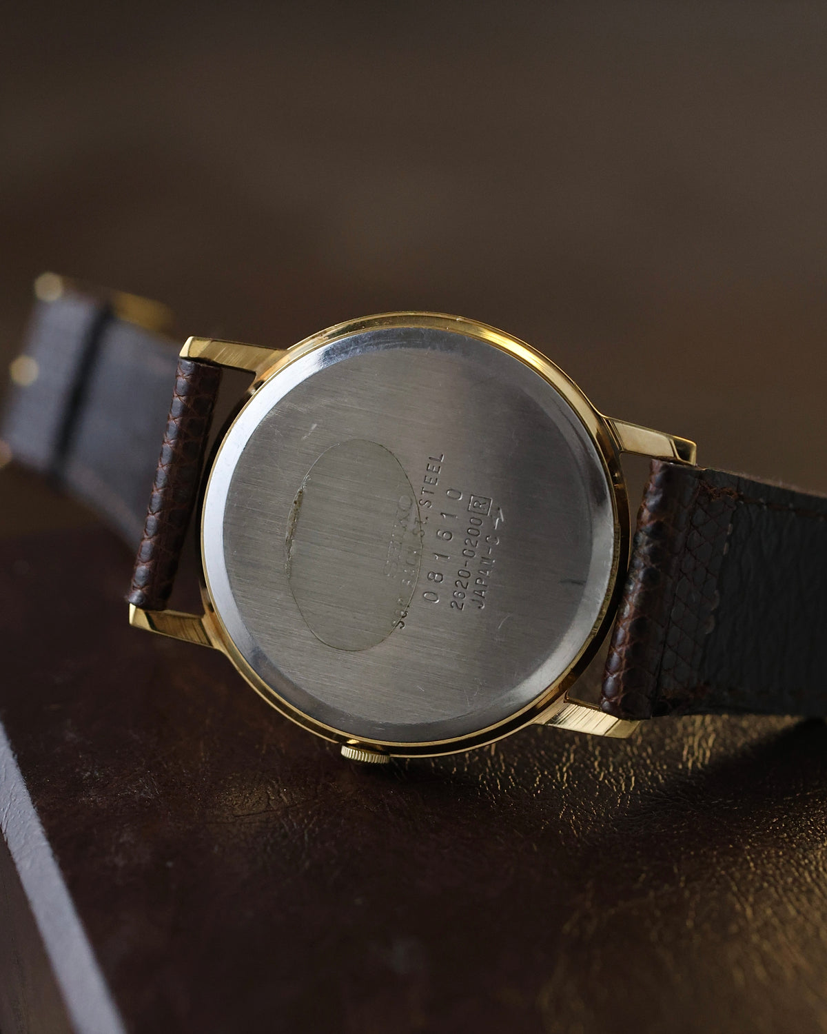 Seiko SGP Retro Slim Case Chariot quartz - 2620 - Original Seiko leather strap & Buckle Men's watch for sale