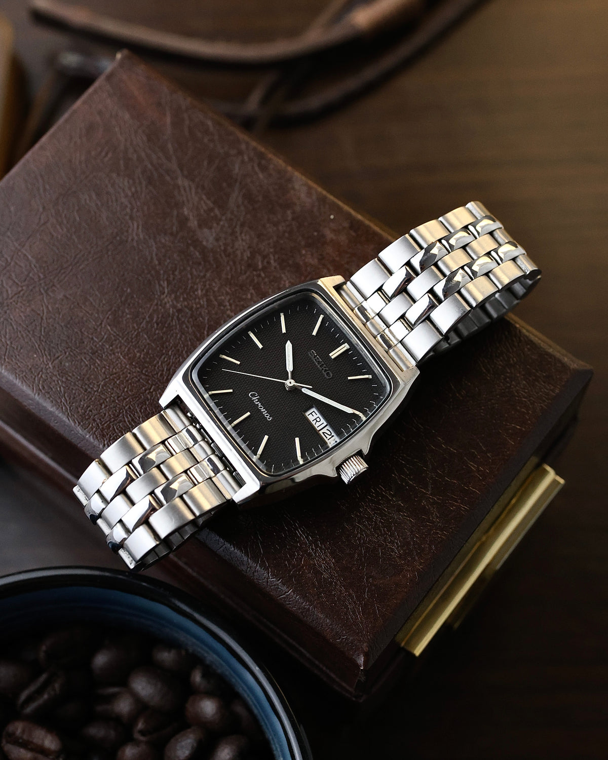 Vintage Seiko Chronos Tonneau – Black Radiator Dial