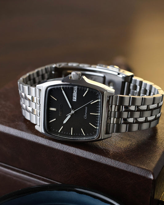 Vintage Seiko Chronos Tonneau – Black Radiator Dial