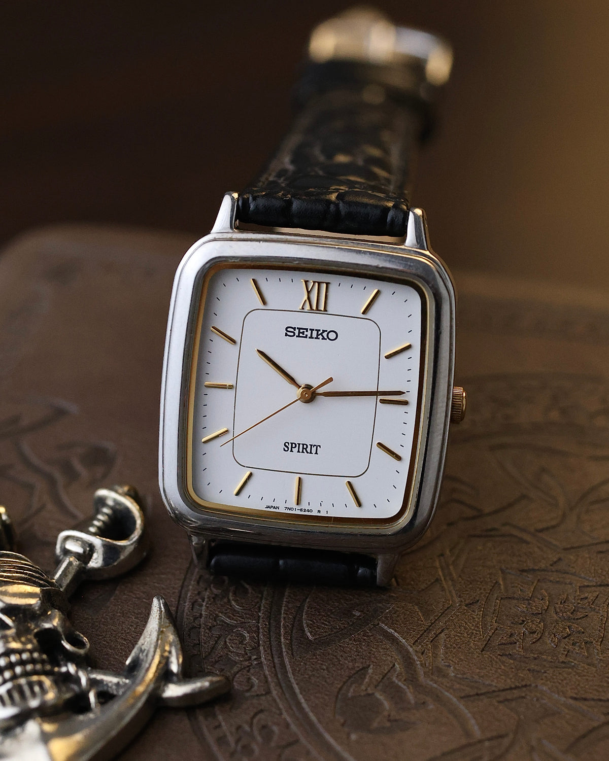 Vintage Seiko Spirit Tank shaped Quartz Ref. 7N01-5210 Watch for sale