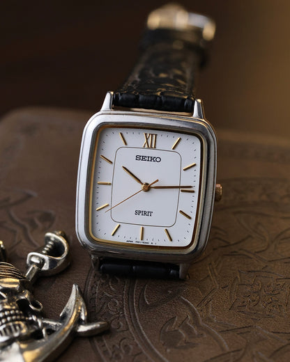 Vintage Seiko Spirit Tank shaped Quartz Ref. 7N01-5210 Watch for sale