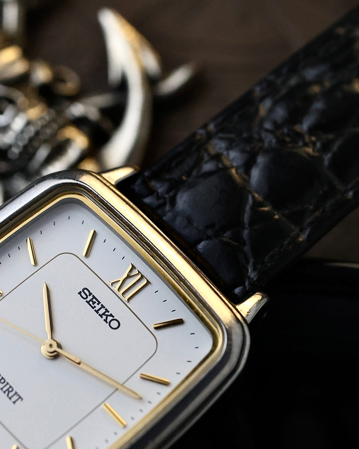 Vintage Seiko Spirit Tank shaped Quartz Ref. 7N01-5210 Watch for sale