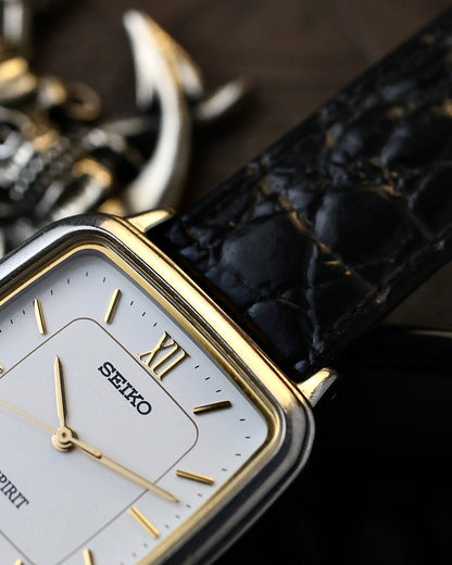 Vintage Seiko Spirit Tank shaped Quartz Ref. 7N01-5210 Watch for sale