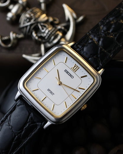 Vintage Seiko Spirit Tank shaped Quartz Ref. 7N01-5210 Watch for sale