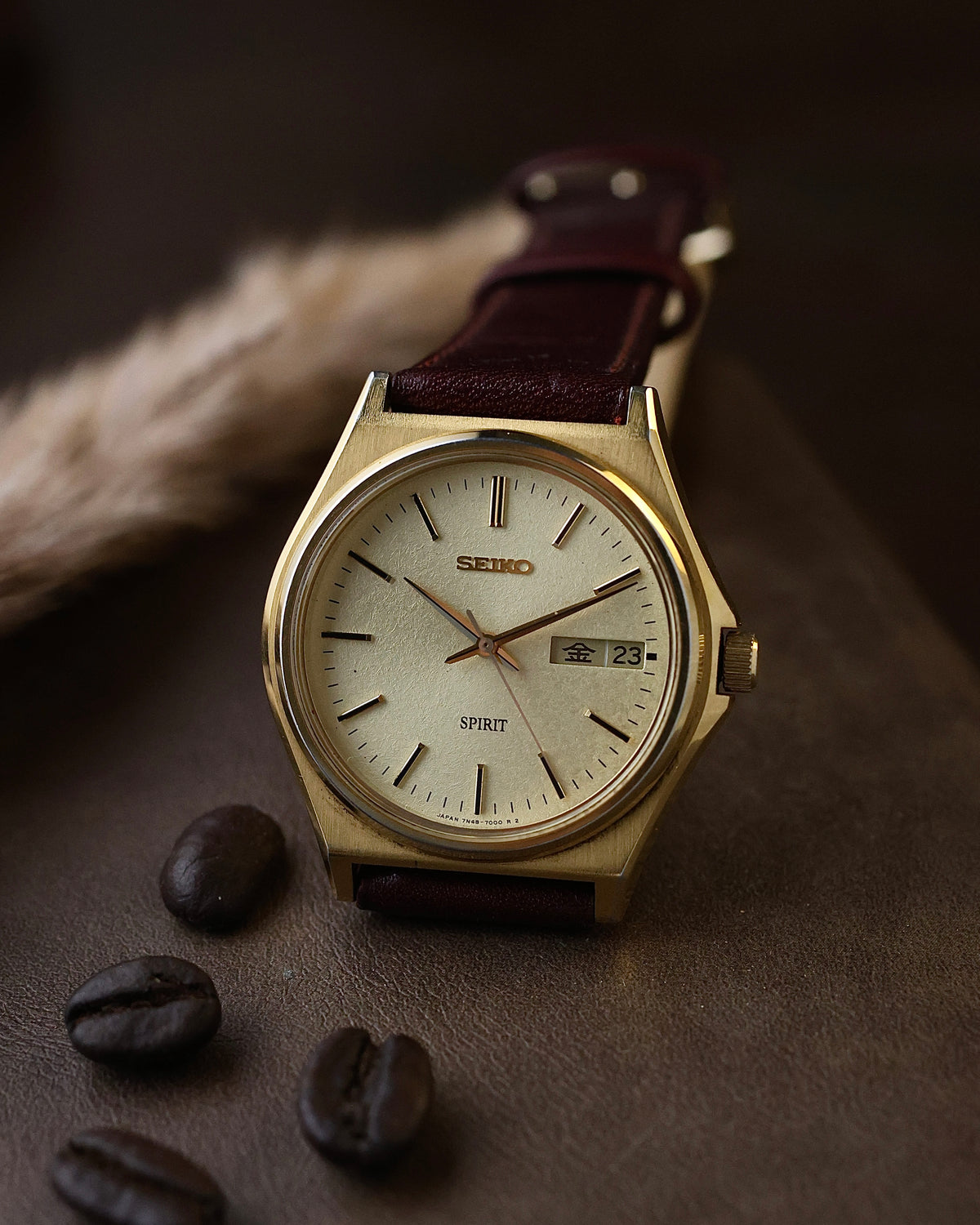 Vintage JDM Seiko Spirit Snowflake dial | 7N48-7000 | Kanji/English day calendar watch for sale