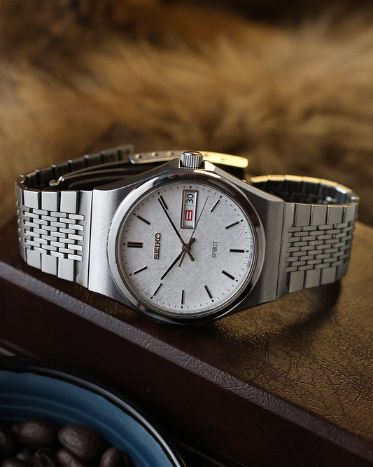 Vintage Seiko Spirit Corn field Textured Dial Ref. 7N93-7000 - Kanji day/date - Men’s watch