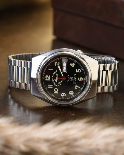 Swiss Vintage West End Watch – Sowar Prima –  Black Dial 1970’s – 17J Automatic Cal.2878 Watch for sale