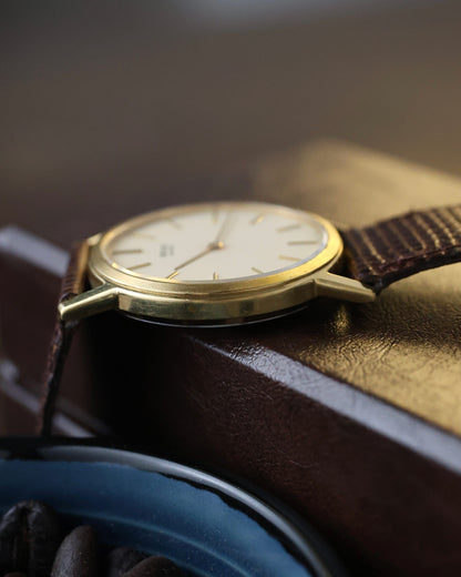 Seiko SGP Retro Slim Case Chariot quartz - 2620 - Original Seiko leather strap & Buckle Men's watch for sale