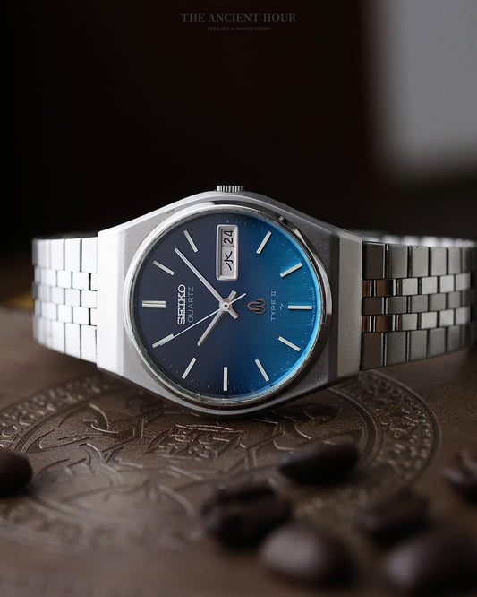 VINTAGE SEIKO TYPE II 7123-7070 GRADIENT BLUE JDM
