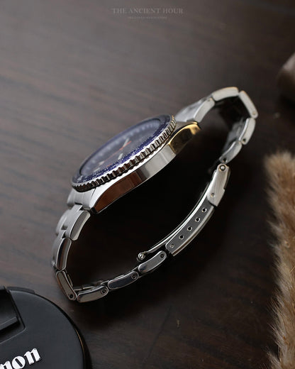 2007 Seiko 7T92-0CF0 Chronograph Quartz Blue Dial Day Date