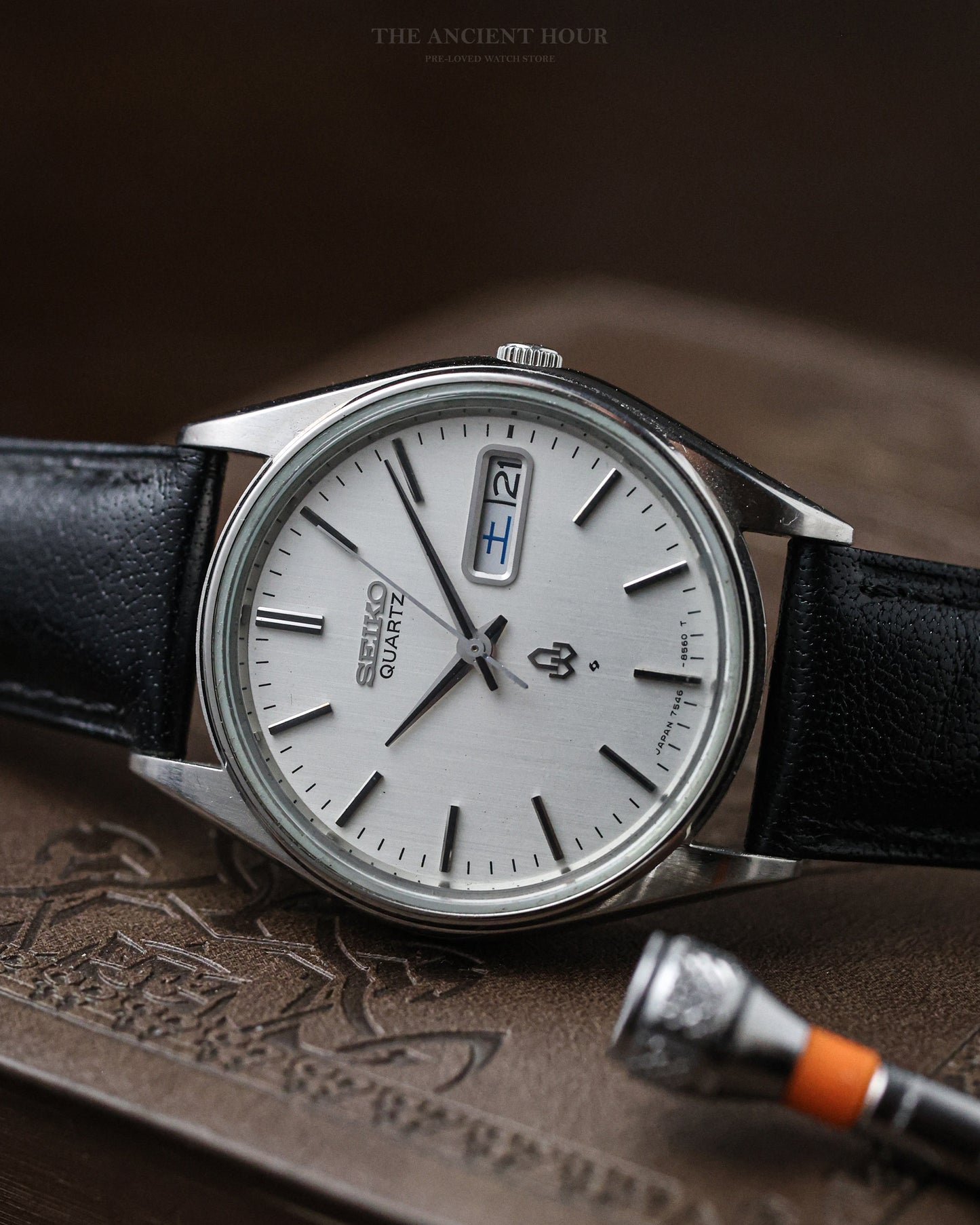Vintage Seiko Quartz Ref 7546-8350 Kanji day/date calendar