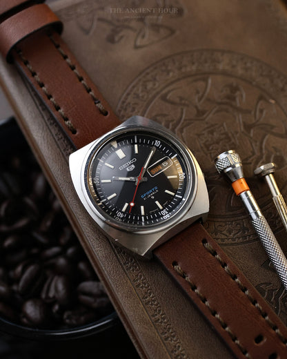 1974 Vintage Seiko 5 Sports 6119-6020 Black Dial
