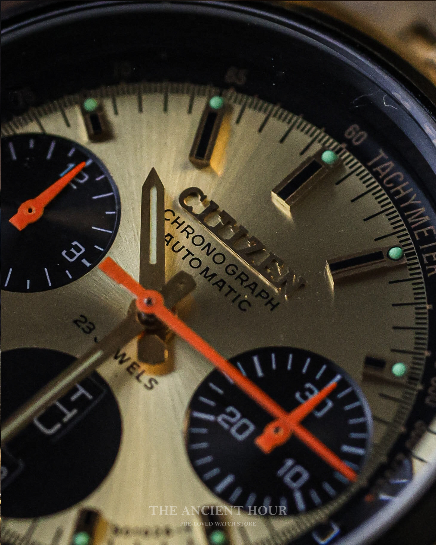 1970's Brad Pitt Vintage Citizen Bullhead 8110 Automatic Chronograph
