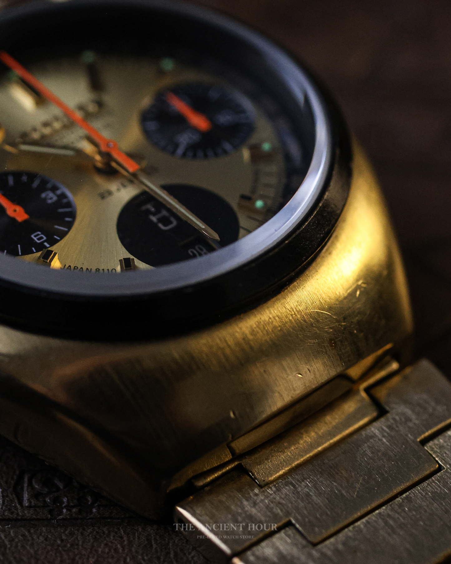 1970's Brad Pitt Vintage Citizen Bullhead 8110 Automatic Chronograph