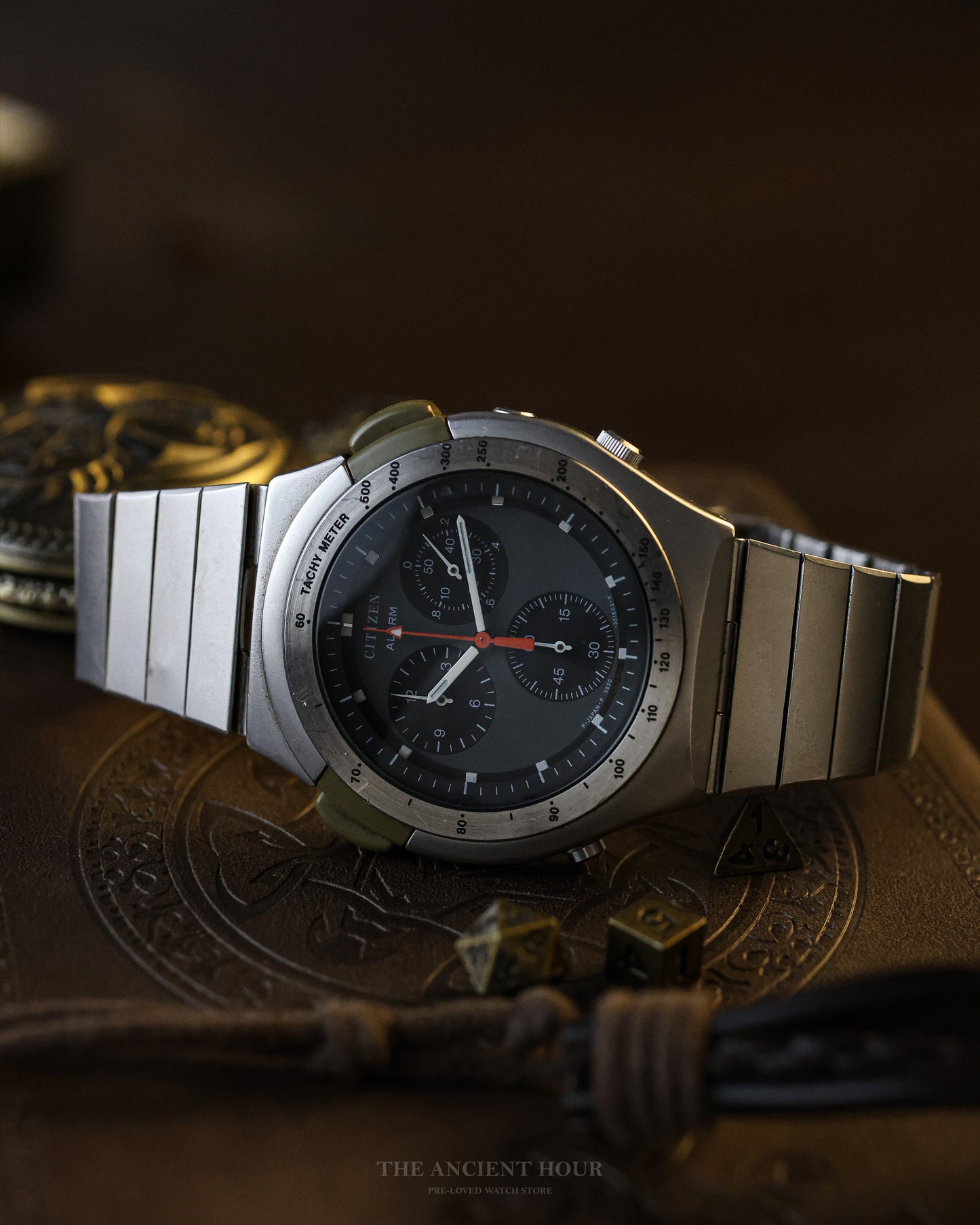 1990 Citizen 3531-351258TA chronograph sporty design