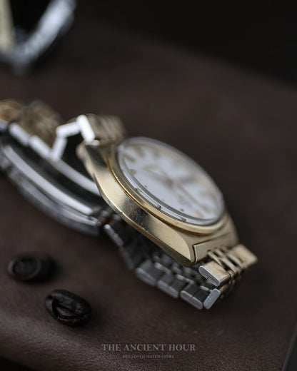 1970 Vintage Seiko Gold Plated linen dial Ref. 5606-7010