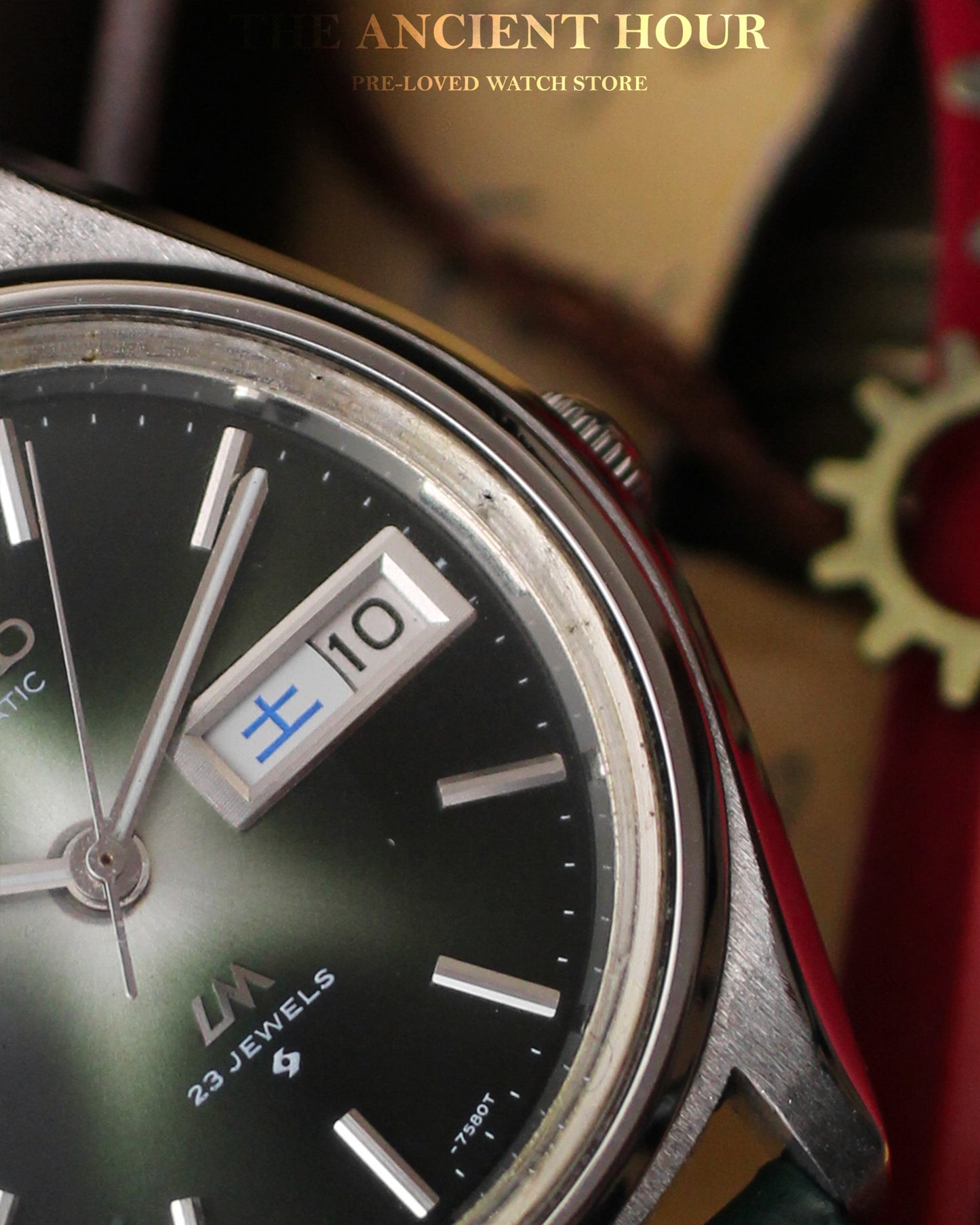 1972 Seiko Lord Matic 5606-7580 Fume Green Sunburst Dial