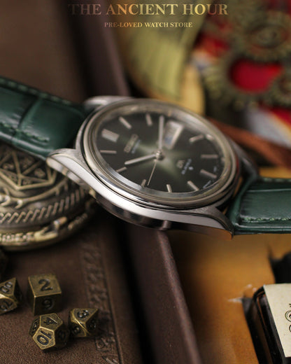 1972 Seiko Lord Matic 5606-7580 Fume Green Sunburst Dial