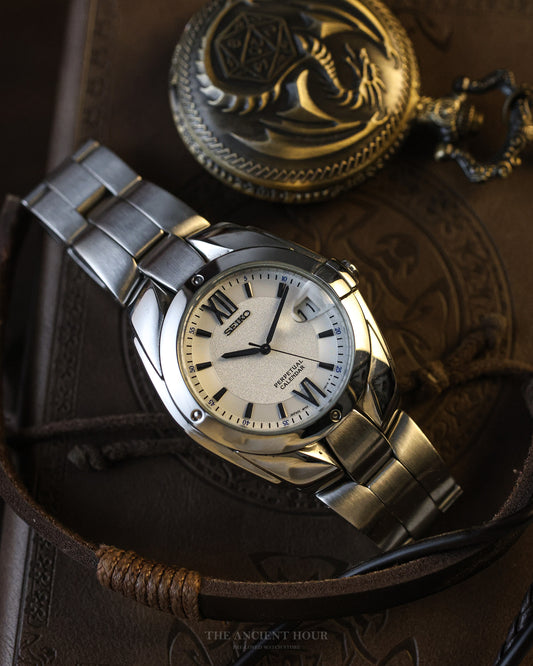 1998 SEIKO PERPETUAL CALENDAR 8F32-0012 HIGH ACCURACY